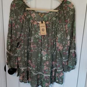 Democracy off-the -shoulder top.